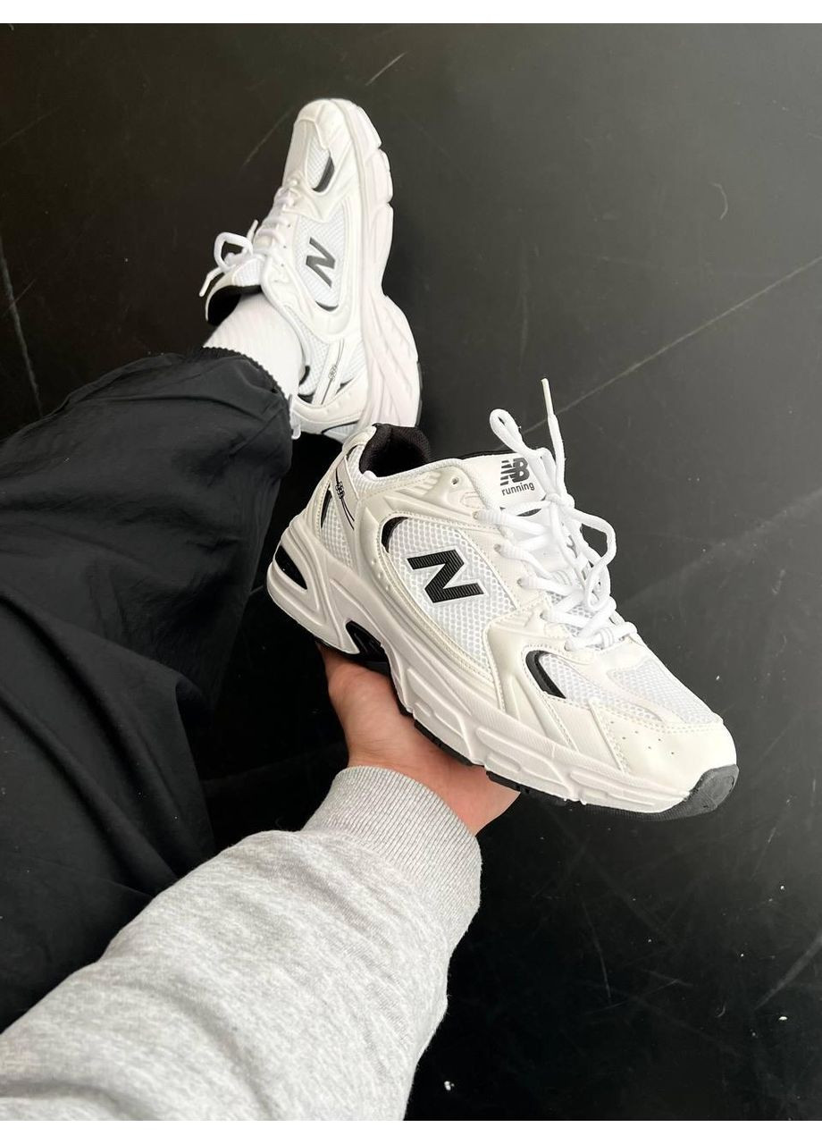 Чорні Осінні кросівки чоловічі new balance 530 white black v3 нью беланс 530 No Brand