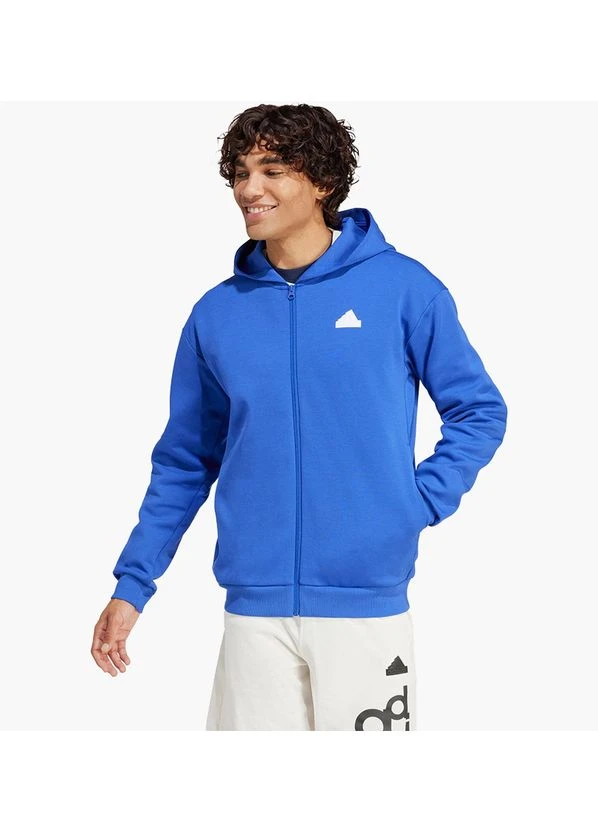 Толстовка Future Icons Badge Of Sport Full Zip Blue IR9172 adidas (398065273)