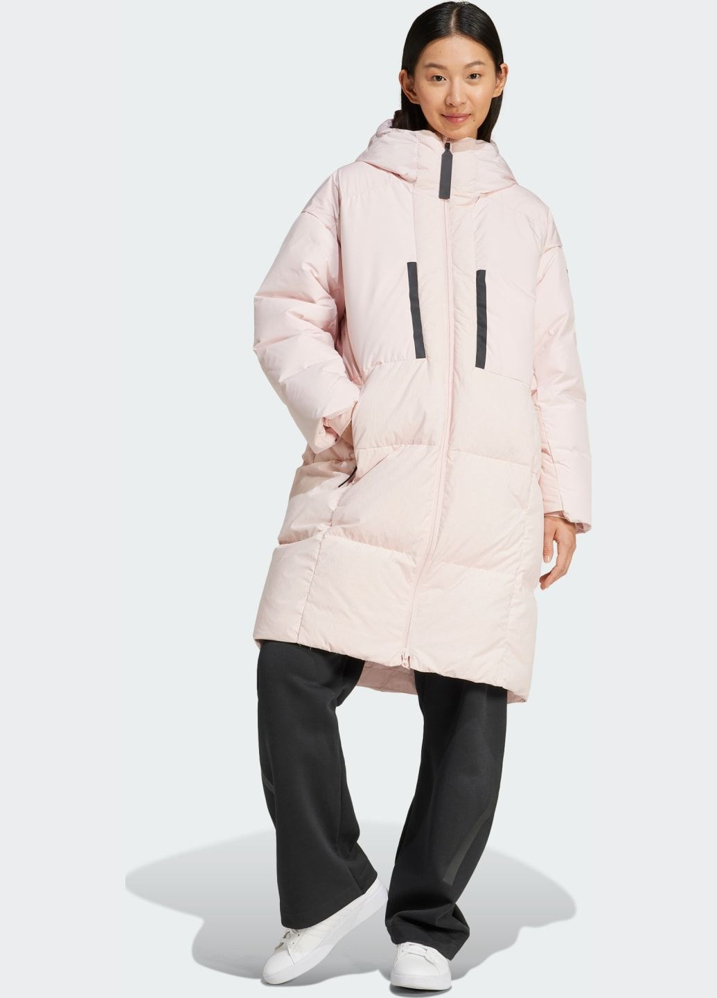 Розовая демисезонная парка myshelter down adidas