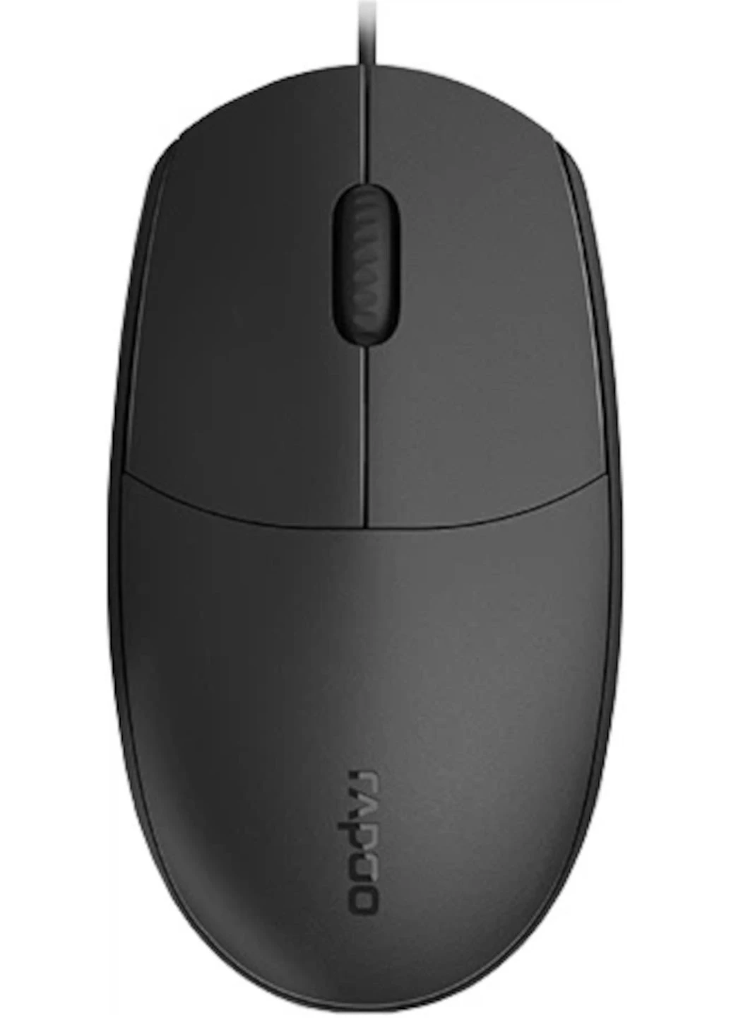 Комп'ютерна миша, USB чорна, 800/1600 DPI, дротова, середня, симетрична Rapoo N100 (377309361)