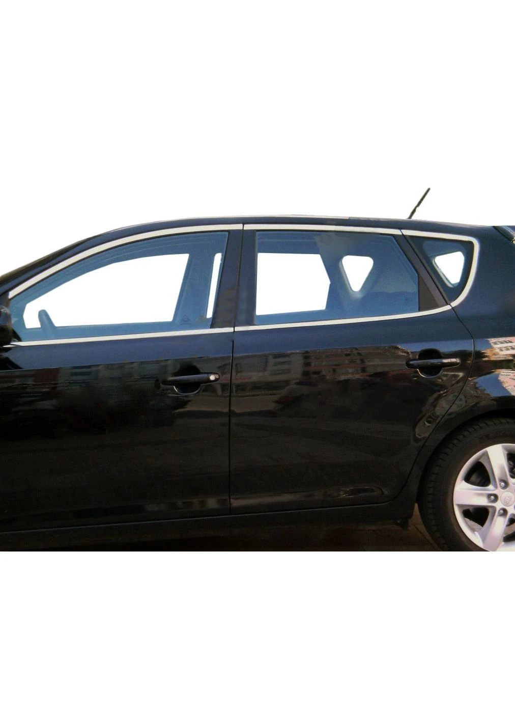 Полный комплект молдингов на окна нержавейка для Kia 2007-2012 гг CARMOS Ceed (389783147)