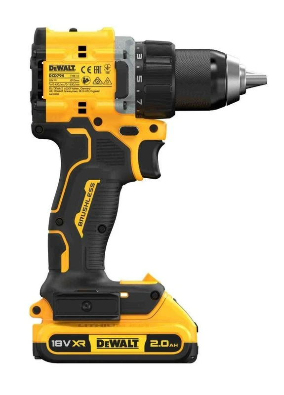 Аккумуляторная дрель-шуруповерт бесщеточная с АКБ и ЗУ DeWALT DCD794D2T (380880045)