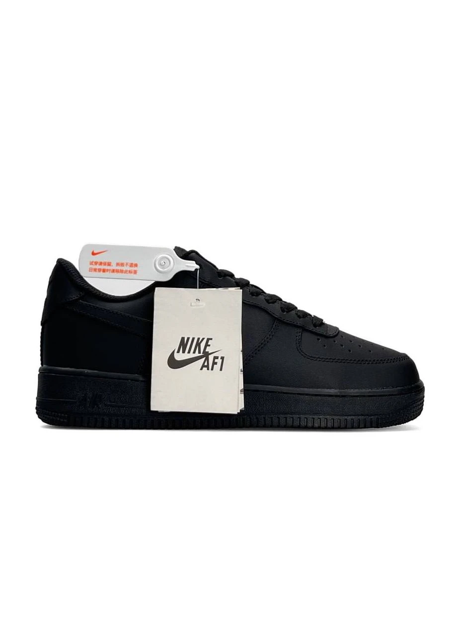 Черные демисезонные кроссовки мужские nike No Brand Air Force 1 Low All Black