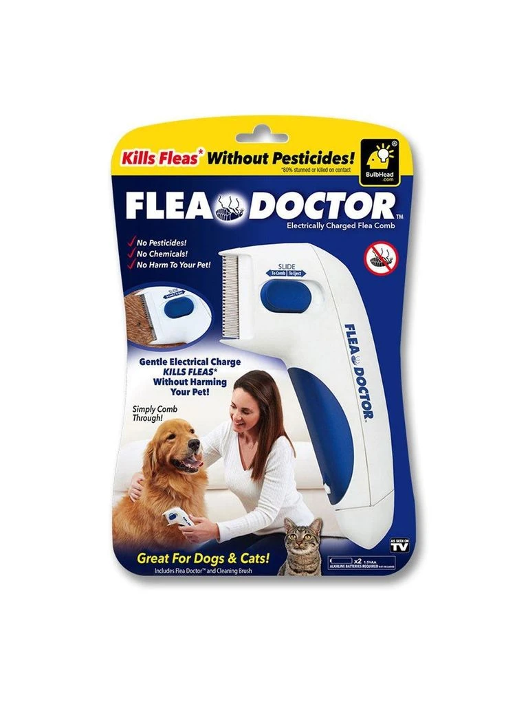 Электрическая расческа для животных Flea Doctor с функцией уничтожения блох (2_007491) As Seen On TV (395881967)