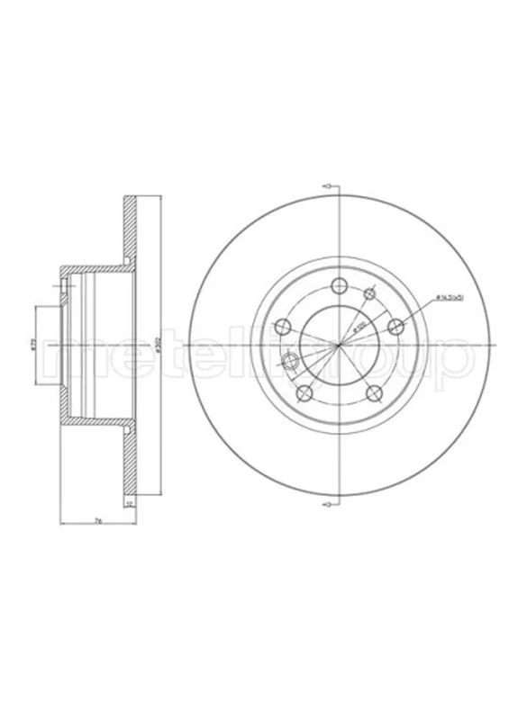Тормозной диск 23-0187 Metelli (399321214)