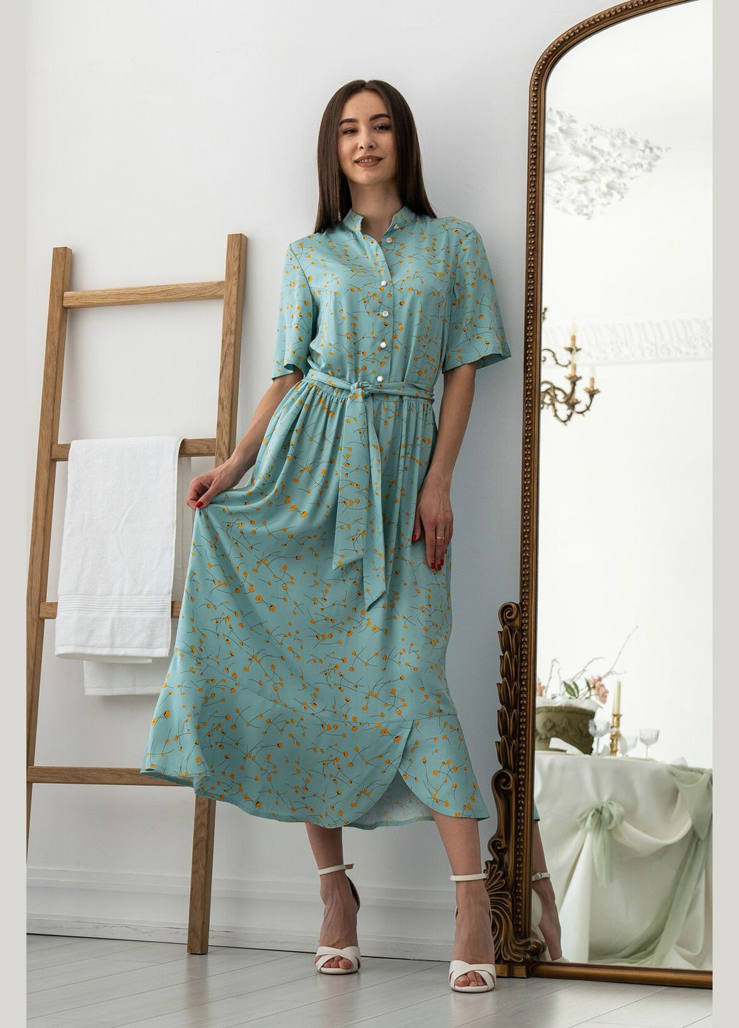 М'ятна святковий, повсякденний, коктейльна, вечірня сукня "флорет-літо" м`ята RiMari