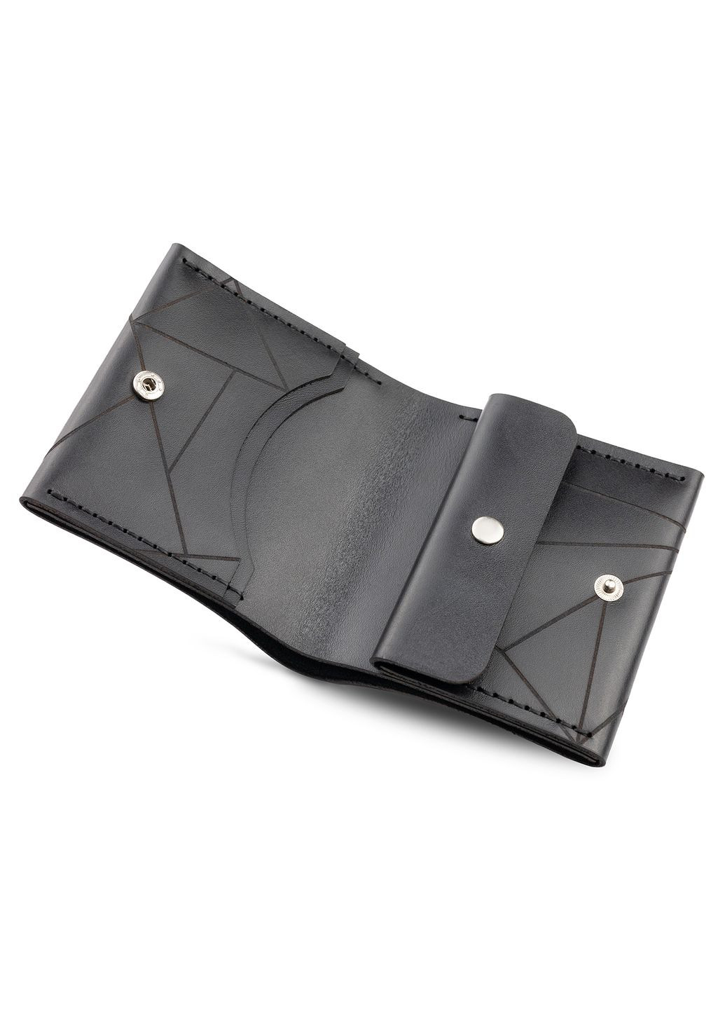 Шкіряний гаманець - Чорний Anchor Stuff Square Geometric (311950160)