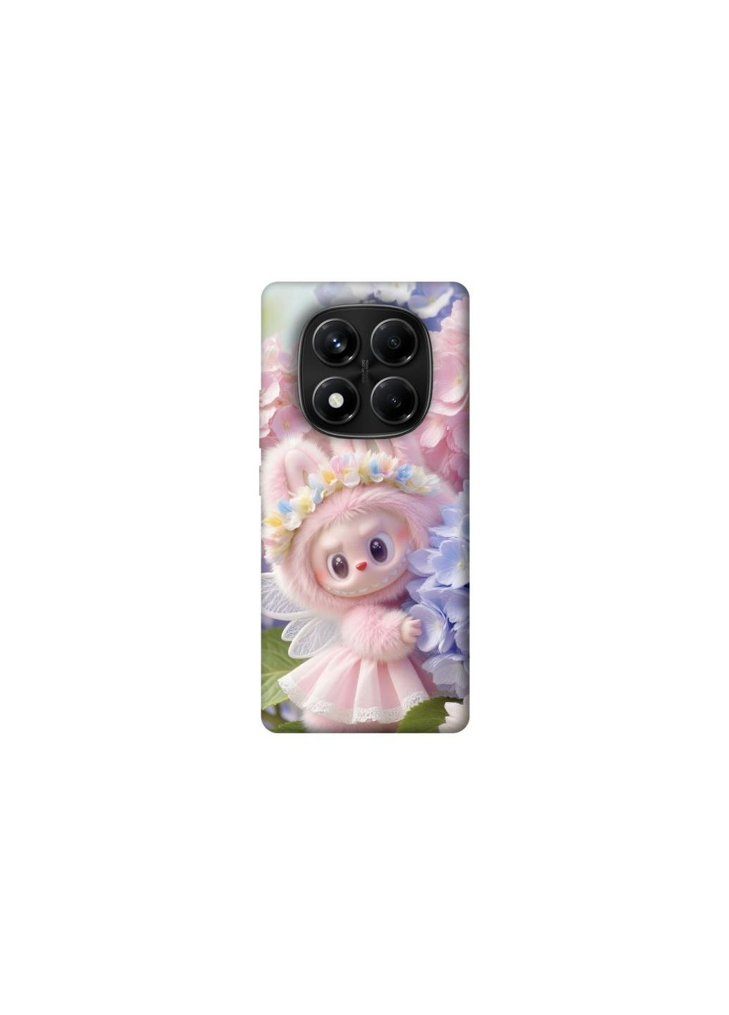 Чехол на Xiaomi Redmi Note 14 Pro 4G Labubu & Flowers ver.1 Frontalka (354653049)