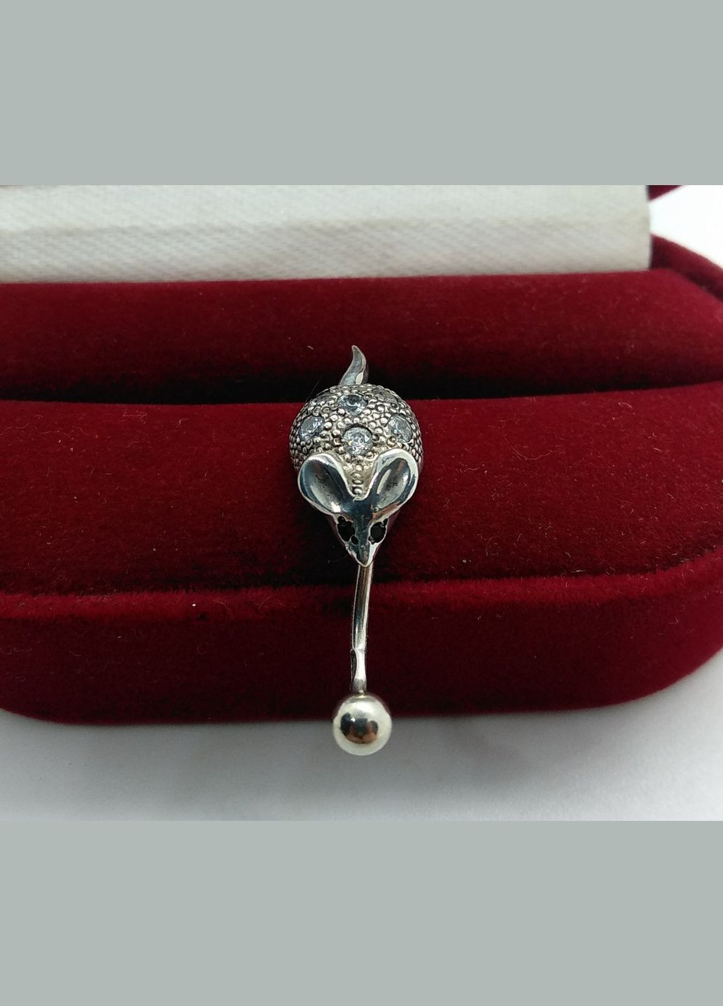 Серьги серебро 925° 2,70г. пирсинг мышка () No Brand 6024 (305391434)