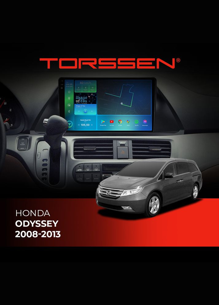 Штатна магнітола 2K Honda Odyssey 2008-2013 F108256 4G Carplay DSP Torssen (307087911)