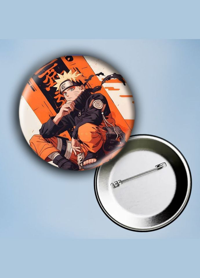 Значок на булавці Аніме Наруто #10 металевий 56 мм No Brand (304508035)