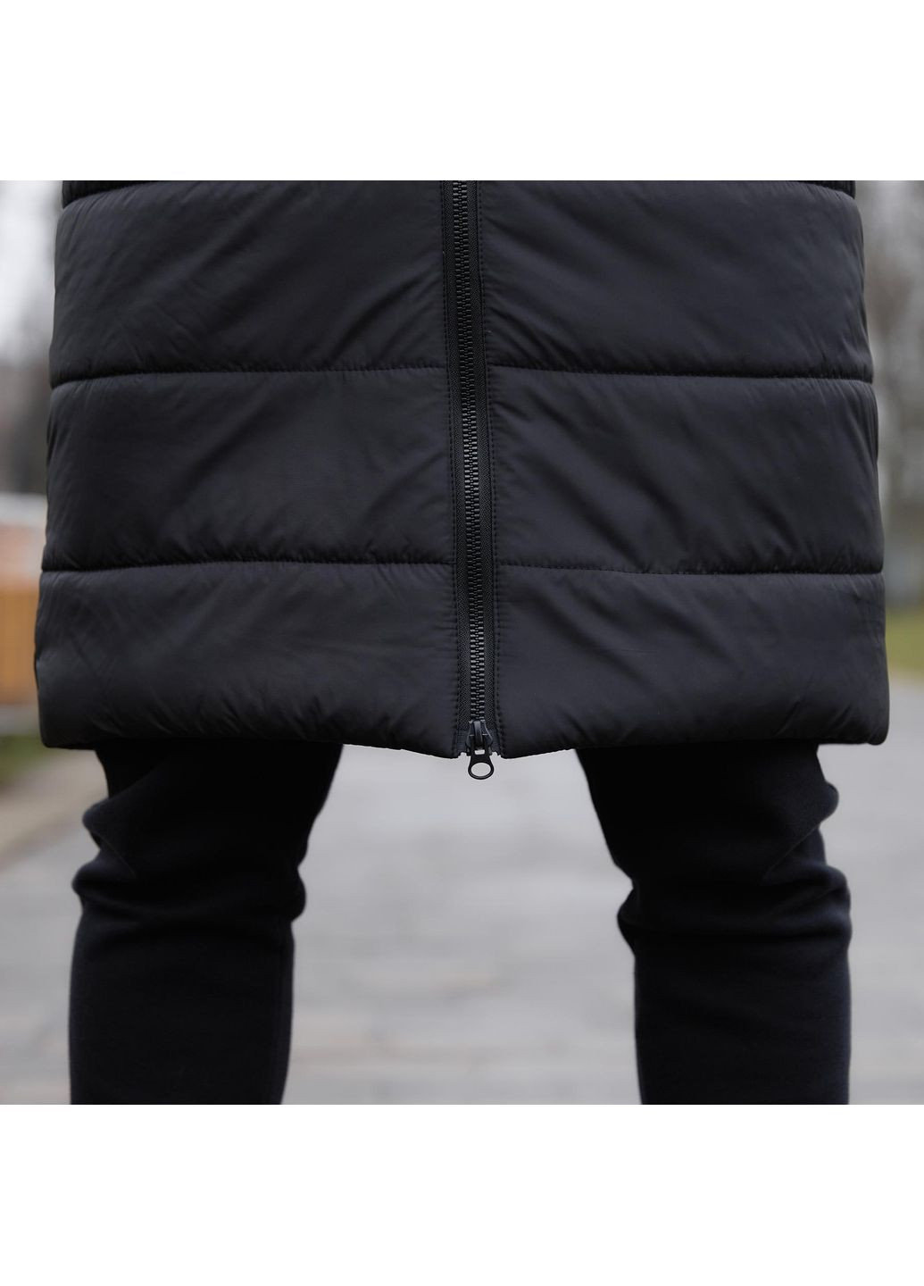 Черный зимний Пуховик No Brand