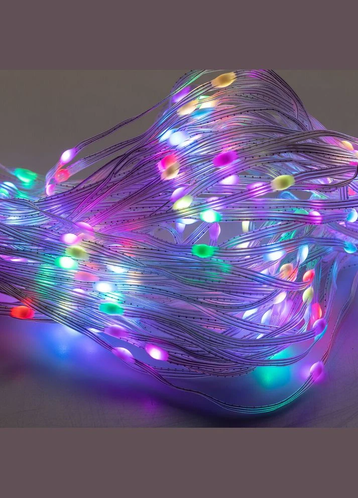 Розумна гірлянда Smart штора 400 LED 3*3 м з керуванням зі смартфона, мультиколор W006SH Garlando (306853780)