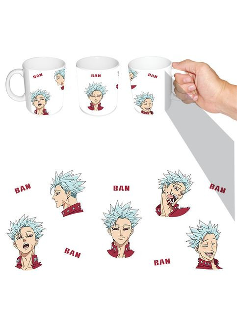 Чашка белая аниме Бан Семь 7 смертных грехов (z0057) No Brand (327003893)