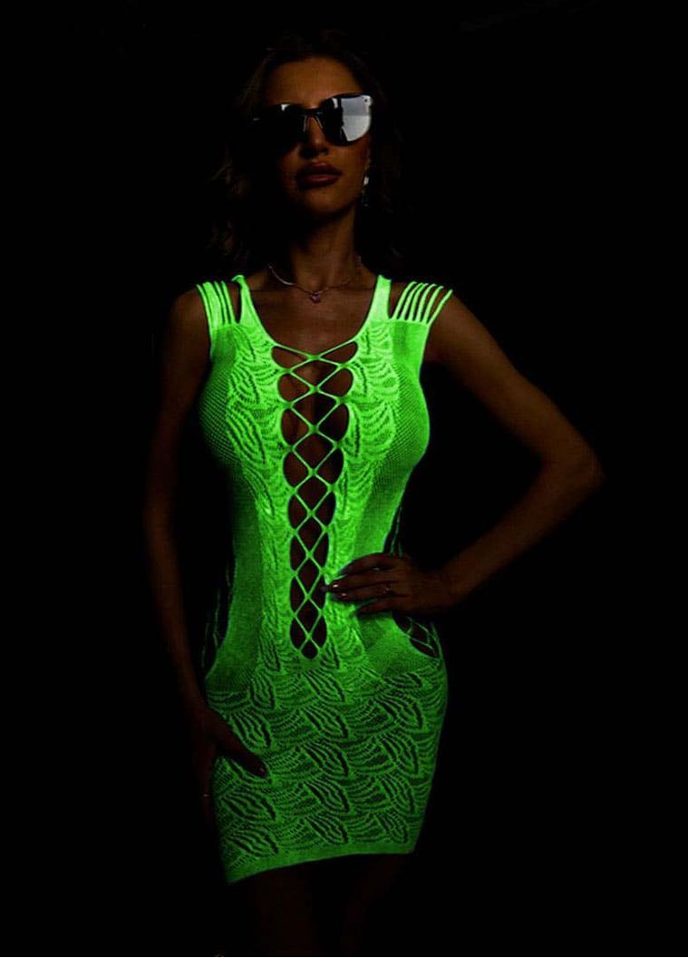 Сексуальний спокусливий еротичний пеньюар-сітка (світиться в темряві) - еротична білизна NDS (366873832)
