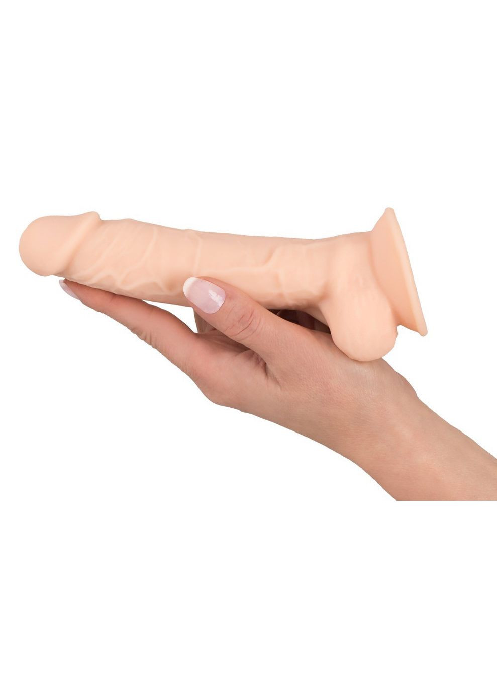 Фаллоимитатор термореактивный реалистичный с мошонкой Model 1 (7") на присоске, телесный Silexd (340455733)