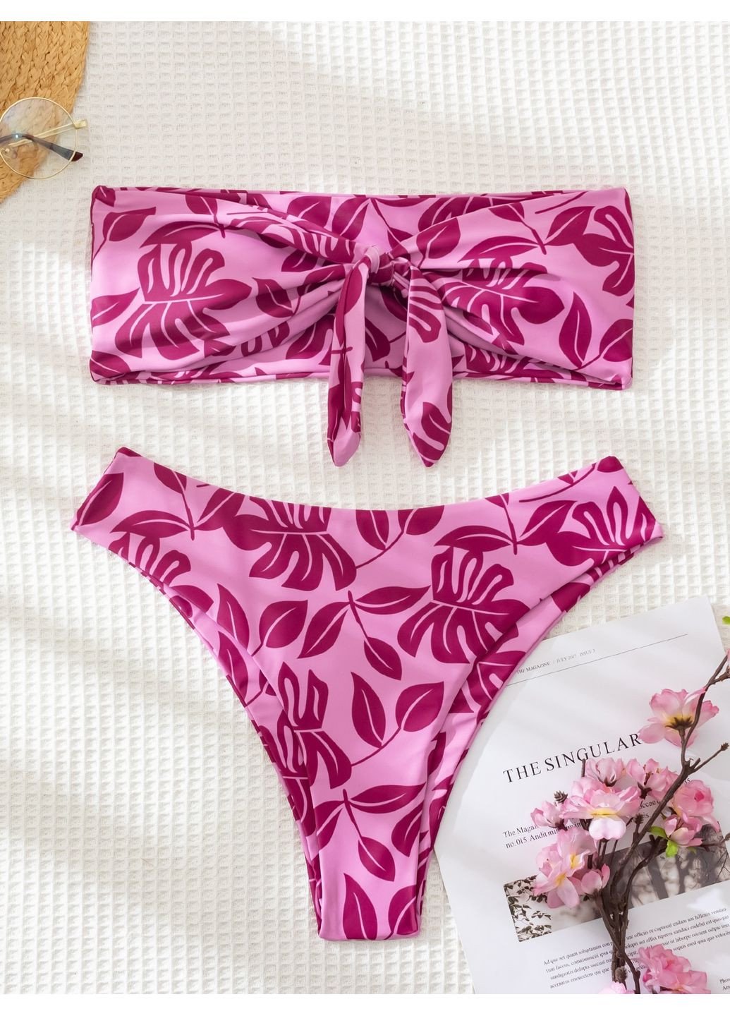 Комбинированный летний купальник SHEIN