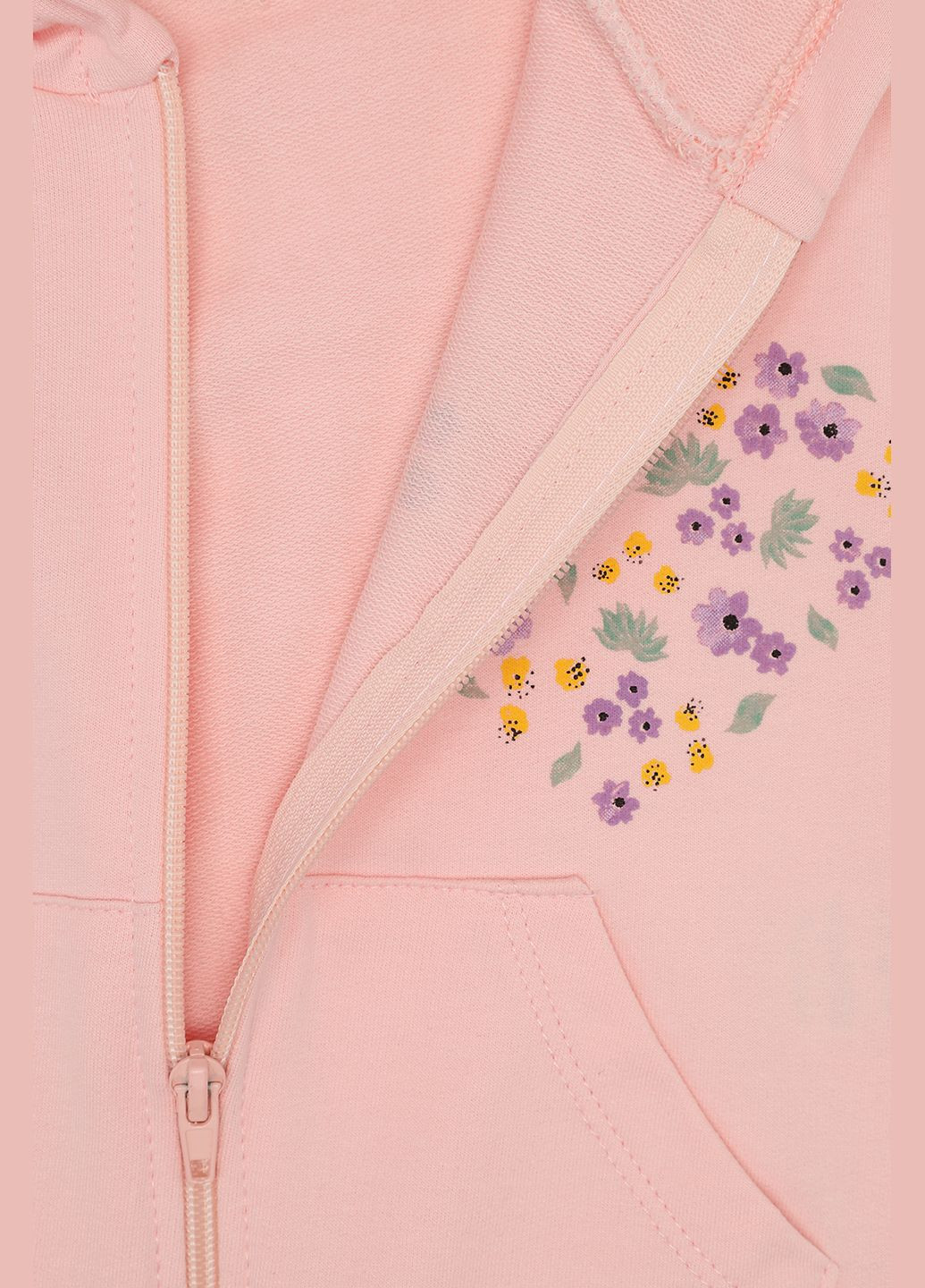 Толстовка на блискавці для дівчинки колір світло-рожевий ЦБ-00271947 Yuki (322763926)