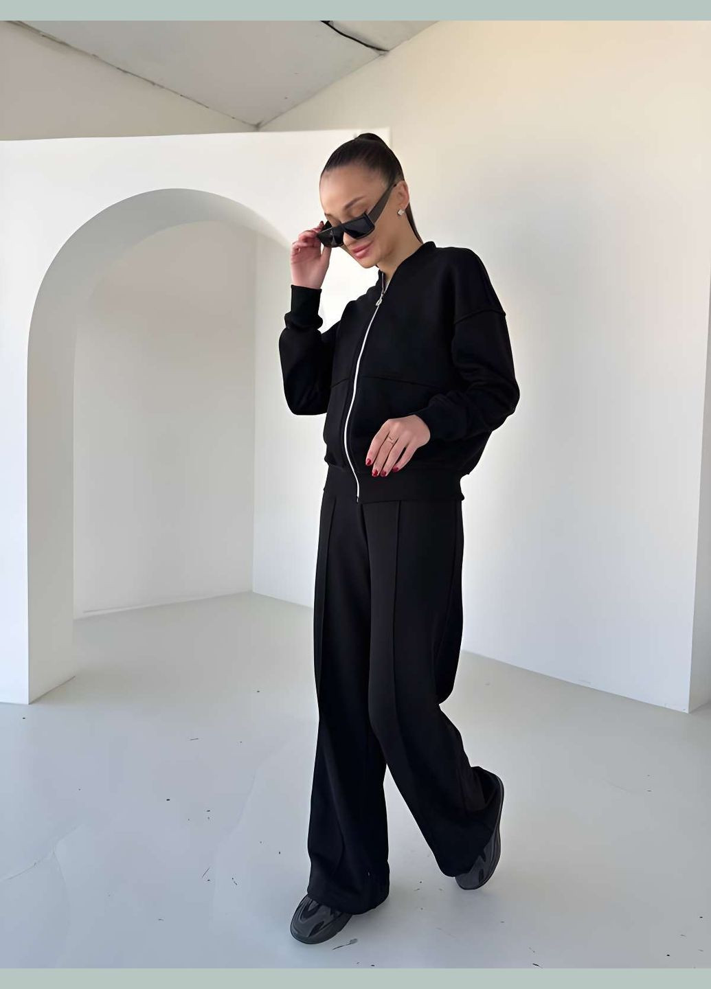 Женский спортивный костюм двойка брюки + бомбер, спортивный костюм... No Brand (331283834)