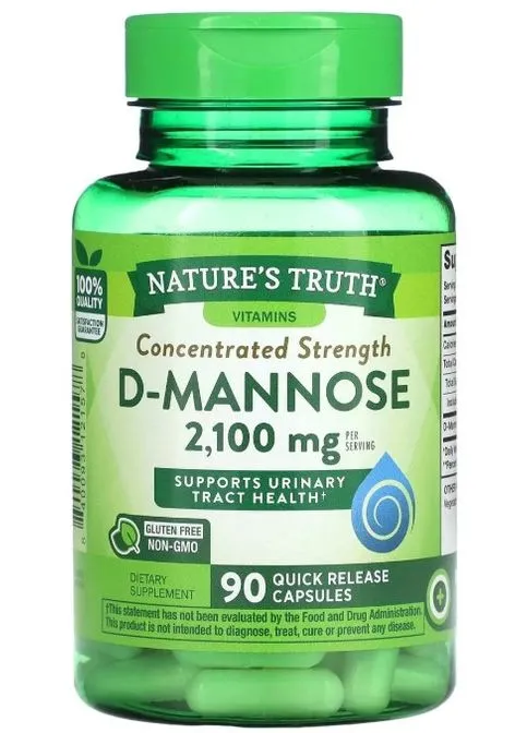 D-манноза D-Mannose 2100 мг 90 капс Nature's Truth (359473414)