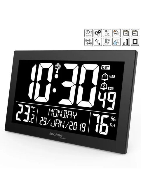 Настенные часы (DAS301334) Technoline WS8017 Black (356149562)