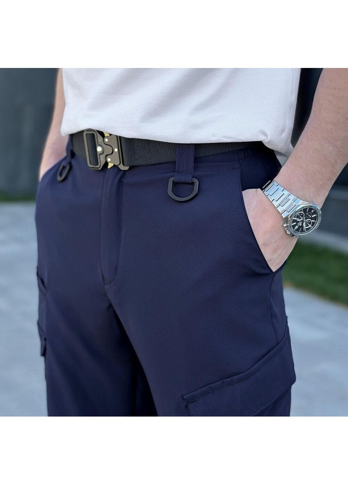 Армейские мужские штаны Карго 6 карманов синие No Brand (356509159)