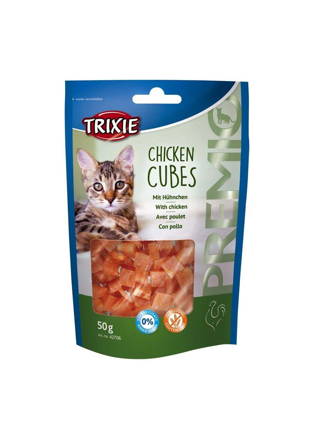 Лакомство для кошек 42706 Premio Chicken Cubes куриные кубики 50 г Trixie (285778987)