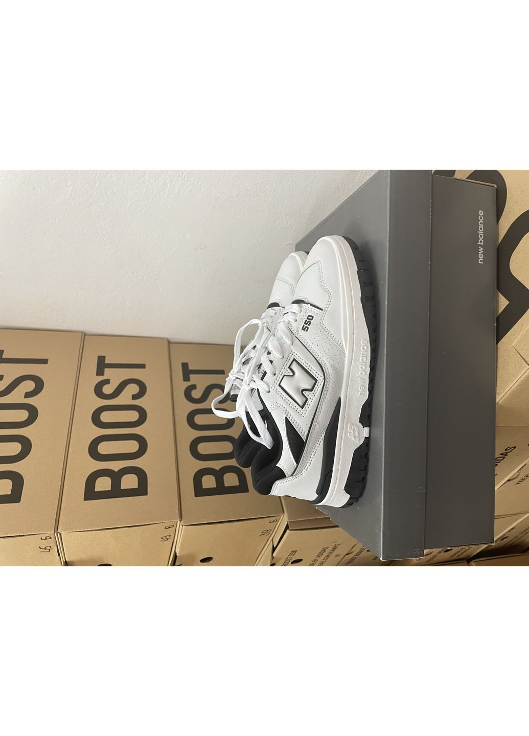 КРОСІВКИ ЖІНОЧІ NEW BALANCE 550 WHITE BLACK НЬЮ БЕЛАНС 550 No Brand чорні демісезони (367174597)