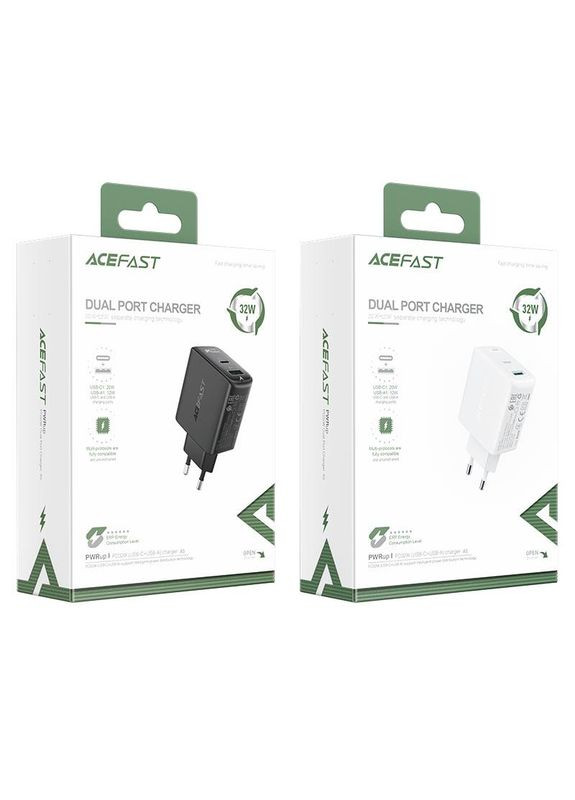 Зарядное устройство с быстрой зарядкой A5 PD32W |USB/Type-C| Acefast (337351111)
