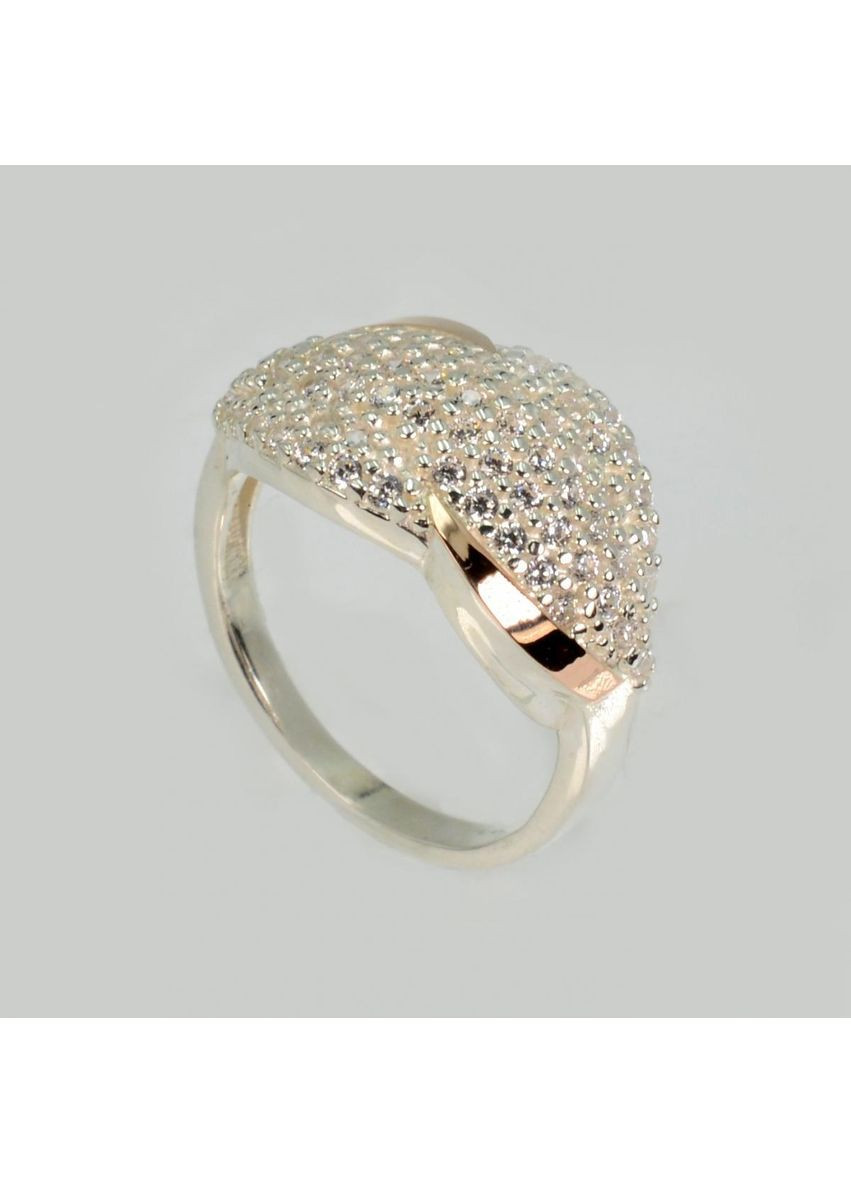 Срібна каблучка с напайками из золота Silver Style (367268392)