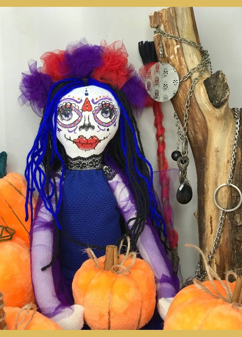 Авторская текстильная кукла ручной работы коллекционная кукла для Хэллоуин Армида No Brand (337349224)