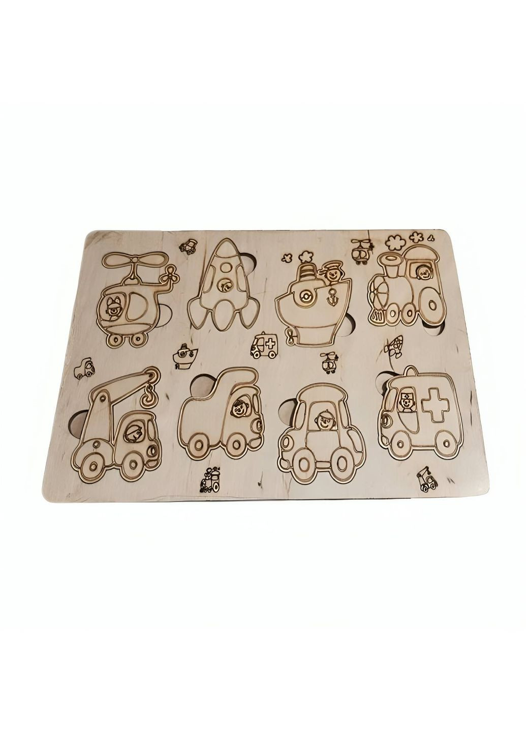 Дерев'яний пазл для дітей «Транспорт» No Brand (298750430)