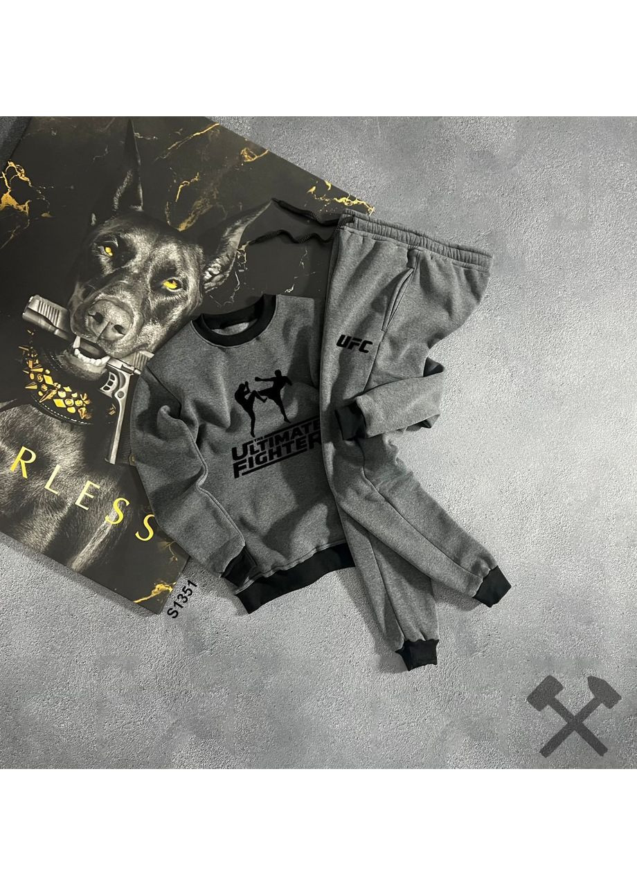 Мужской спортивный костюм свитшот, брюки зимние UFC No Brand (361879454)
