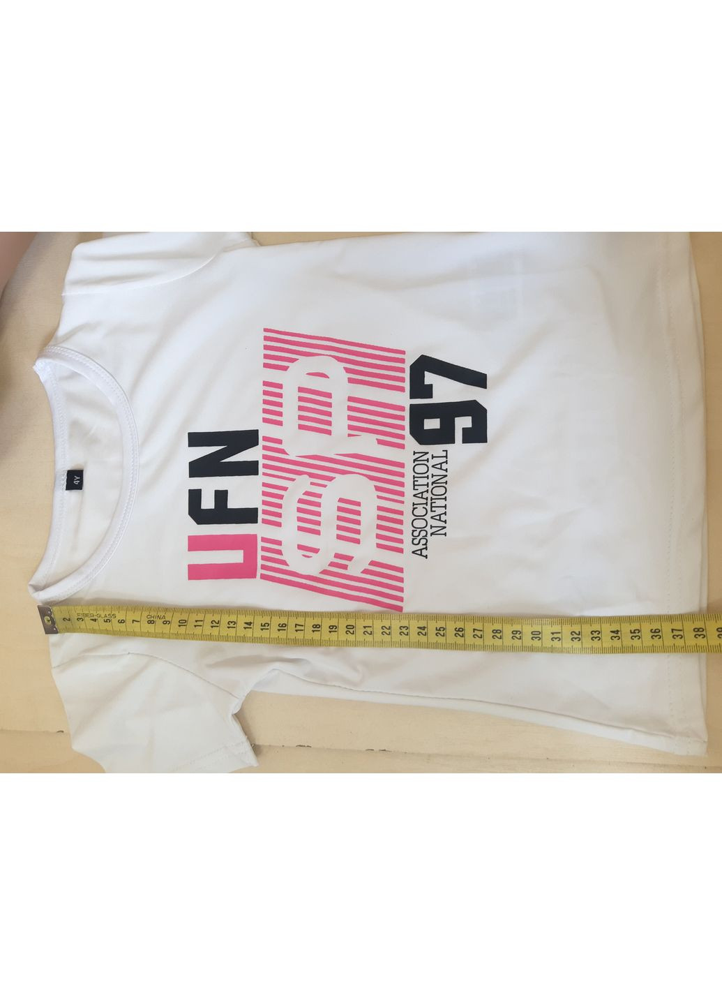 Белая летняя летняя спортивная футболка для девочки 98 104 No Brand