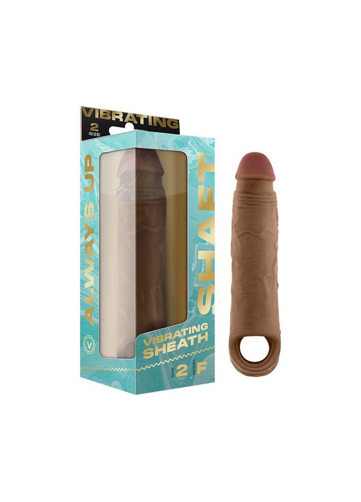 Реалистичная вибронасадка Shaft Vibrating Sheath Size 2 Oak с пультом, 22.3 см Loveshop (361669925)