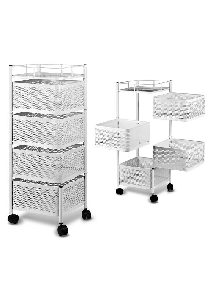 Етажерка на колесах "Cube" 4яр 27*27*77см Home (315732986)