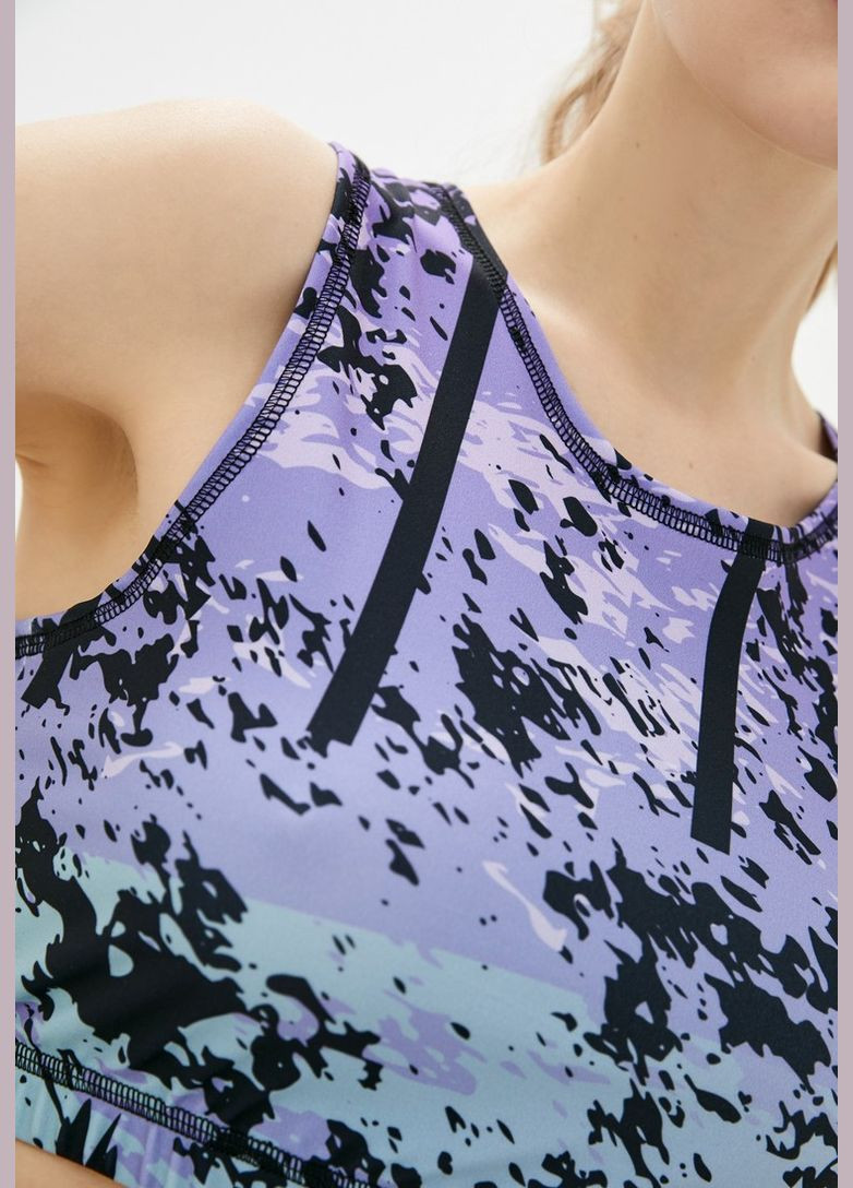 Спортивный топ без рукавов c принтом "Тропик" размер M дайвинг 4PROFI (303282974)