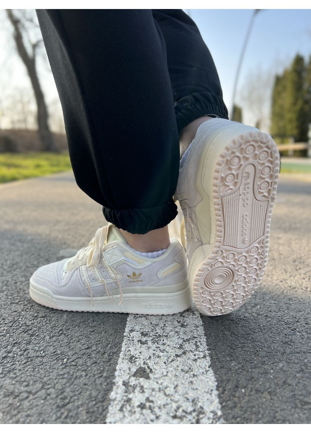 КРОССОВКИ ЖЕНСКИЕ ADIDAS FORUM 84 LOW OF WHITE АДИДАС ФОРУМ No Brand белые демисезоны (367171198)