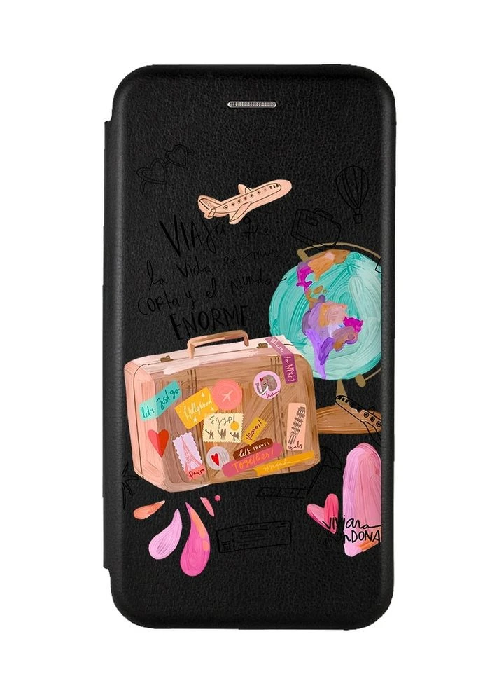Чехол-книжка с рисунком на Xiaomi Redmi Note 12 Путешествия (принт 329) Creative (360691694)