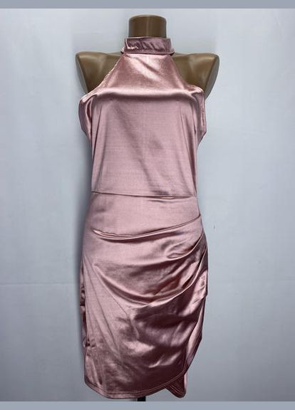 Лососева коктейльна сукня з відкритими плечима AX Paris однотонна