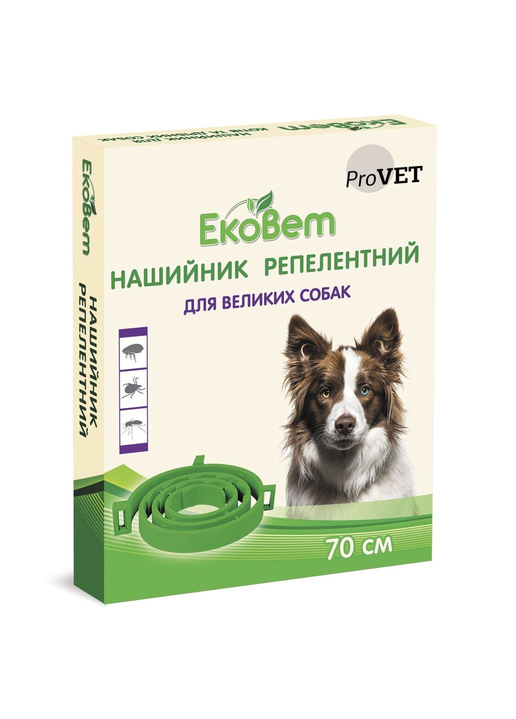 Ошейник от блох, клещей и комаров ЭкоВет 70 см для собак ProVET (292114820)