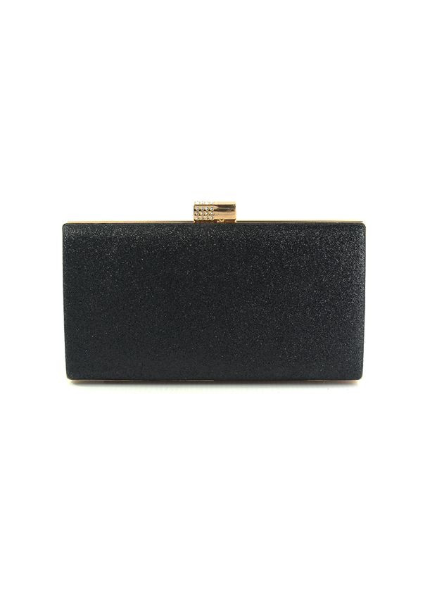 Клатч бокс вечерний с блестками черного цвета выпускной женский мини клатч сумочка на цепочке No Brand (294092704)