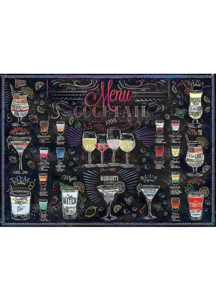 Пазли Коктельне меню 500 ел (37452) Trefl (364113657)