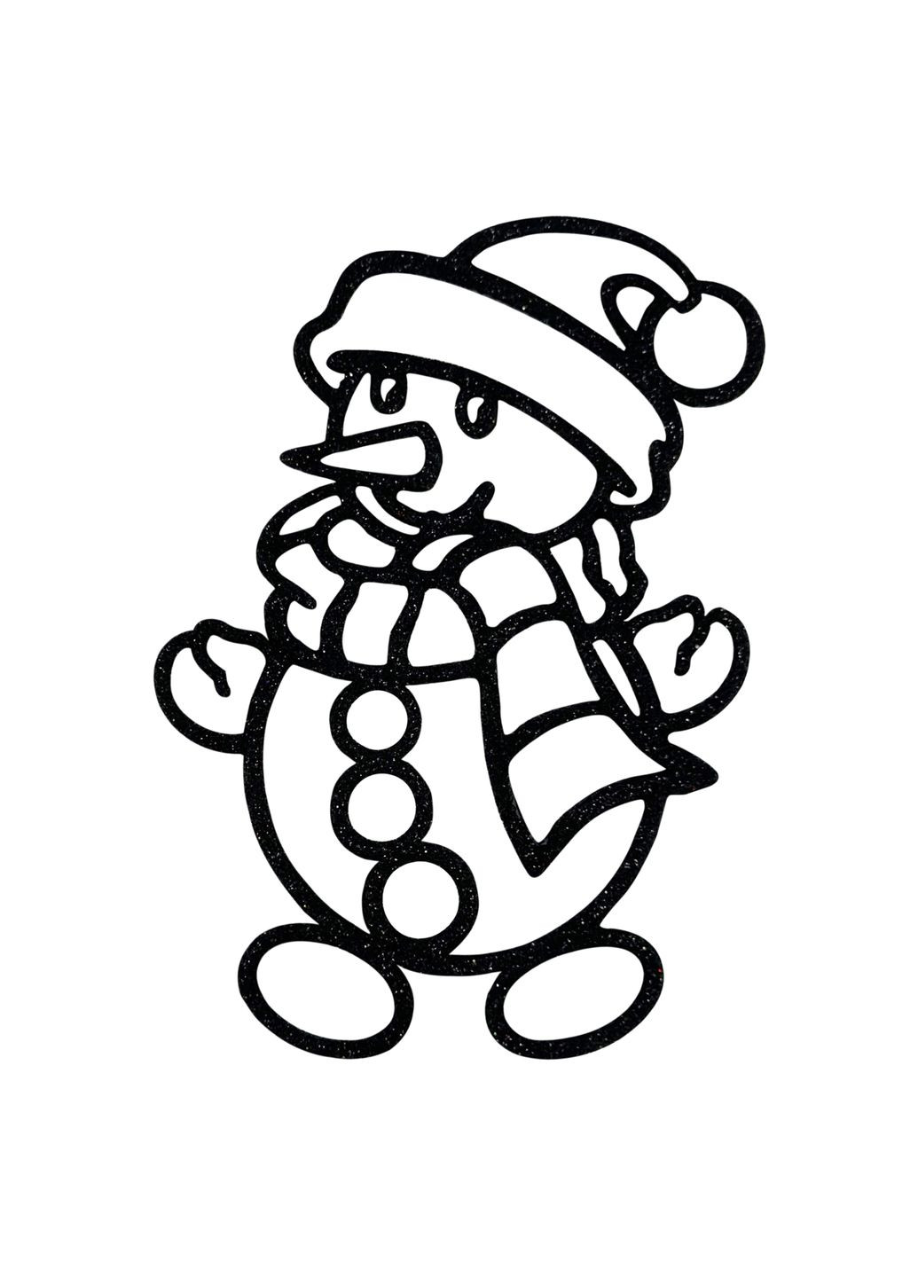 Новогодняя подвеска Снеговик 2Д 8х11см белый MIS LT (365628278)