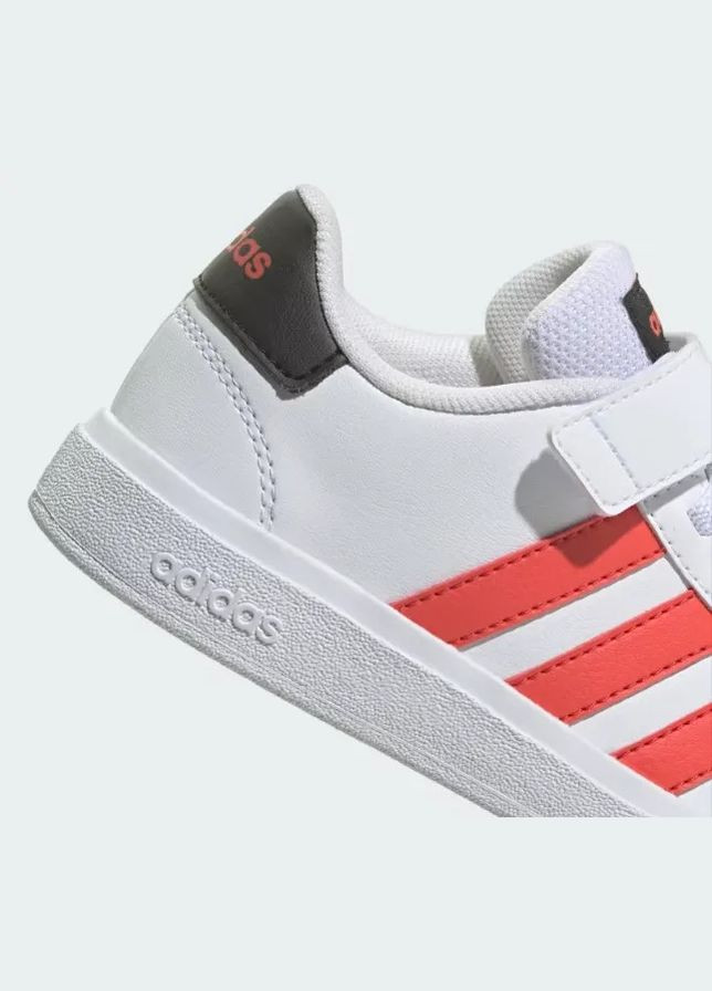 Кроссовки Grand Court 2.0 El K Cloud White Bright Red Core Black adidas белые всесезоны (302898164)