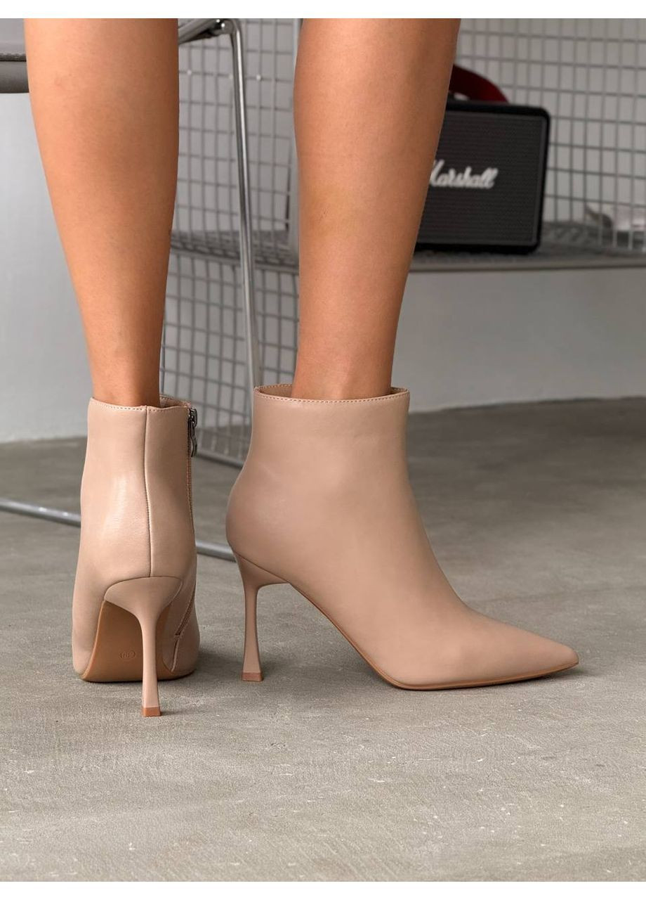 Бежевые демисезонная элегантные женские ботильоны No Brand