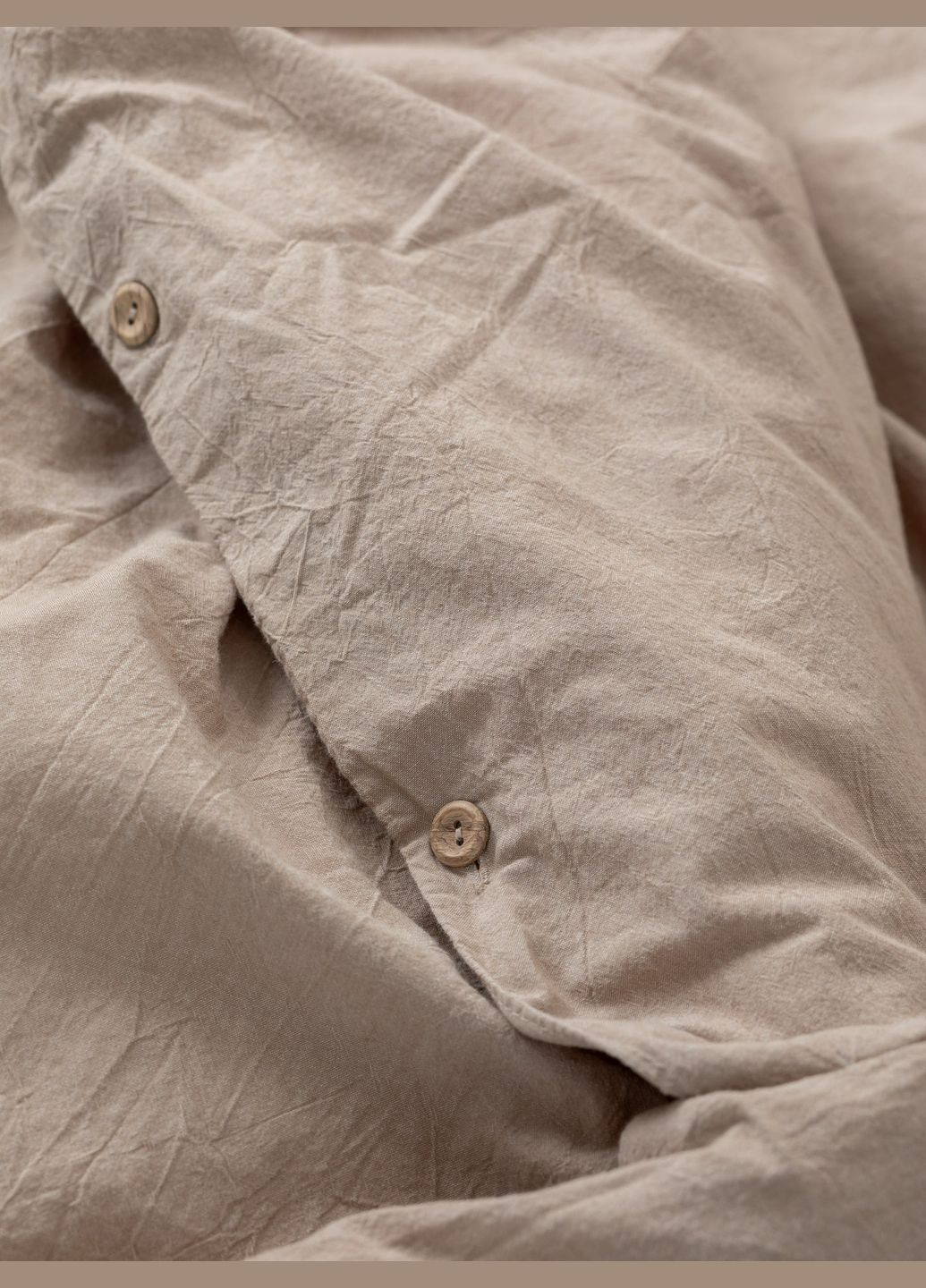 Комплект білизни із вареної бавовни Almond полуторний, Простирадло з резинкою 160х200 Leglo (300371146)