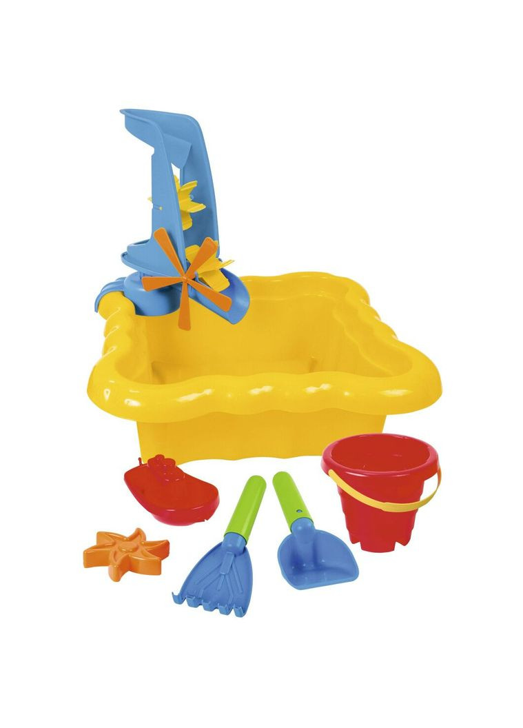 Набор для песка и воды с мельницей, 7 элементов, желтый () Tigres 39698 (328401409)