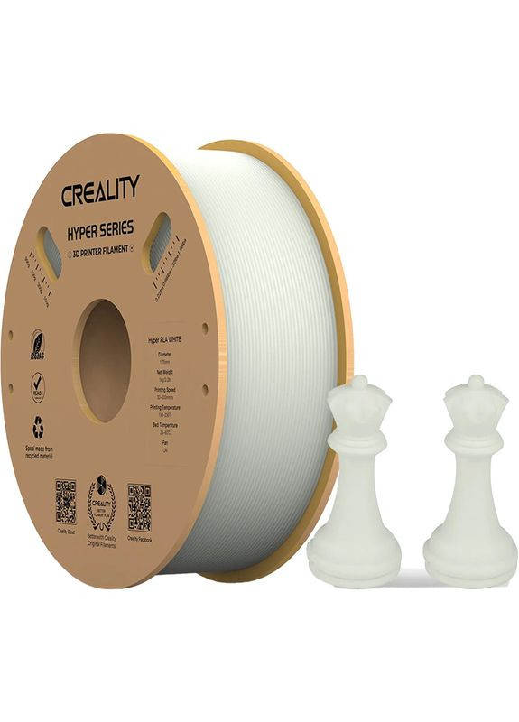Пластик для 3D принтера Hyper PLA 1кг 1.75мм White (3301010335) Creality (323107753)