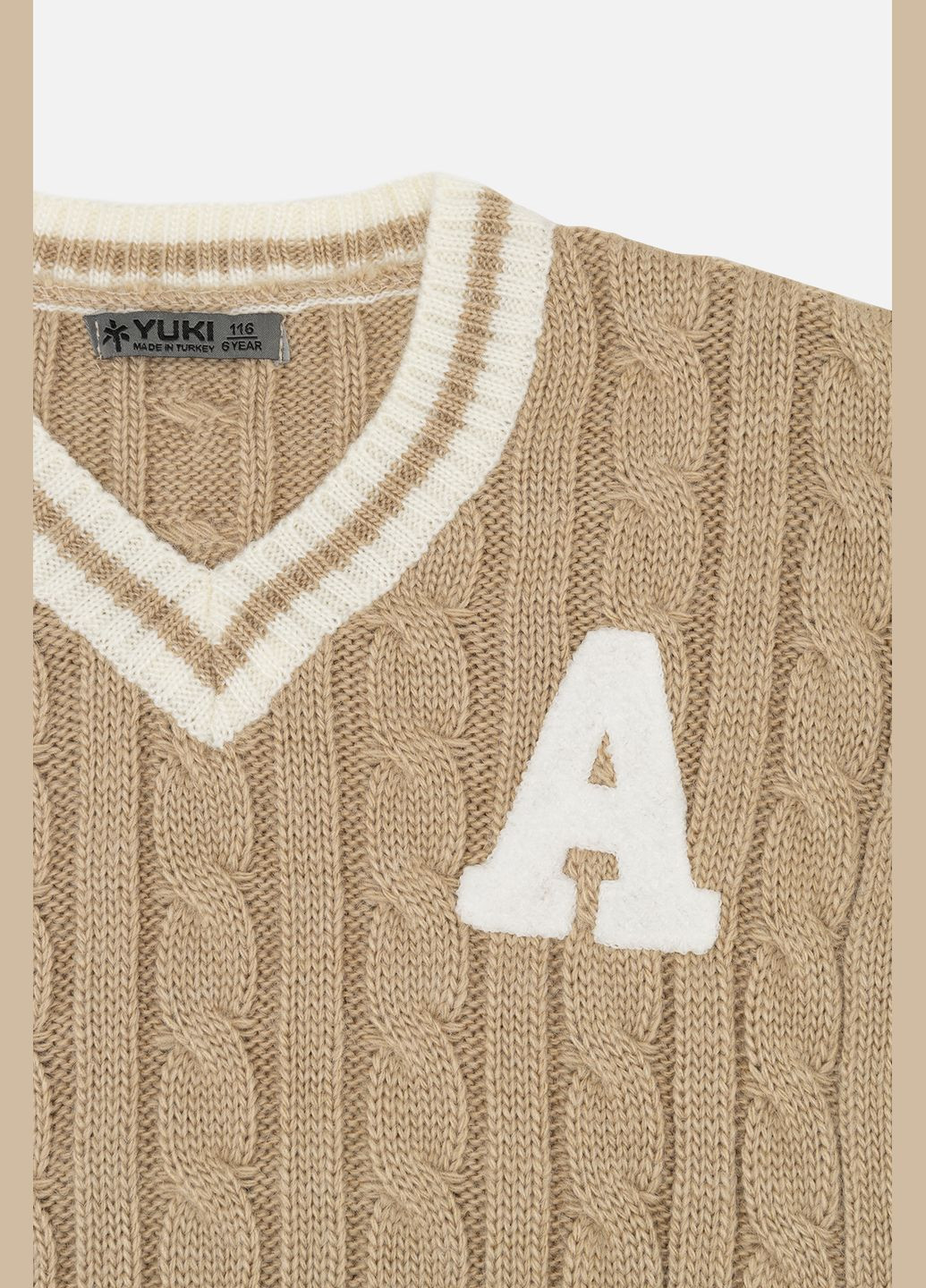 Джемпер для дівчинки колір бежевий CB-00257125 Yuki (316226372)